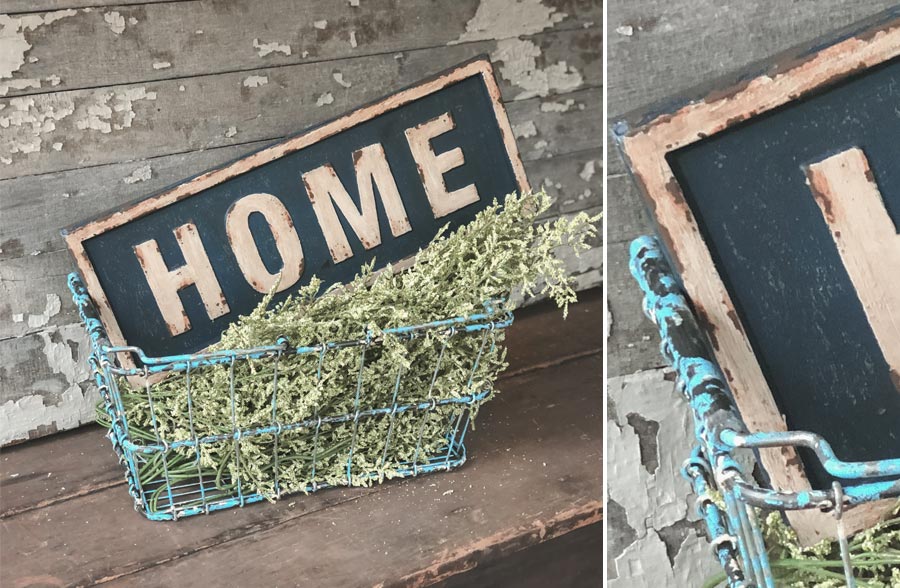 Antique Finish Home Sign