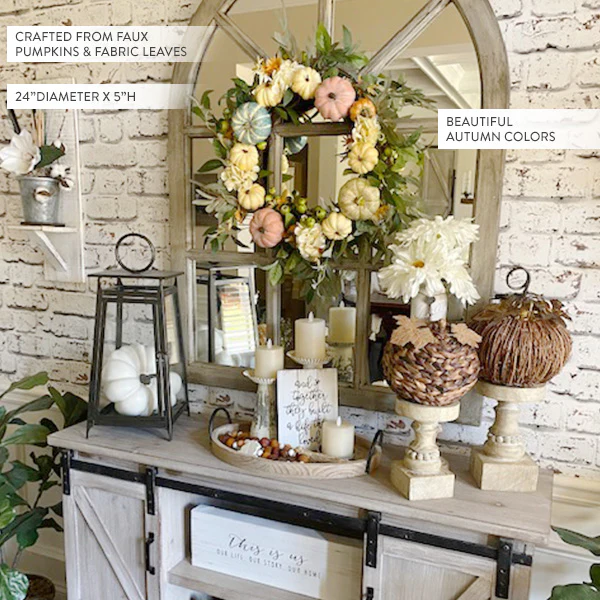 Autumn Harvest Pumpkin Wreath