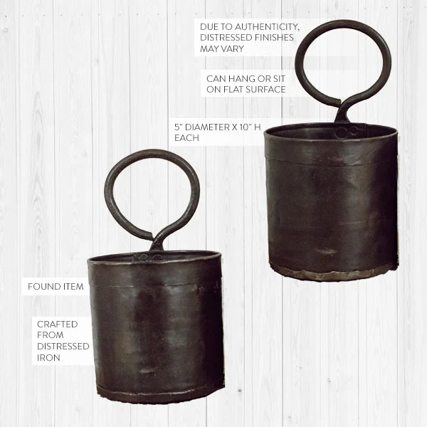 FOUND Vintage Measuring Scoop Planters, Set of 2