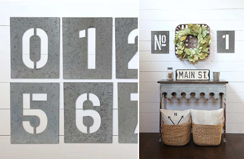 *HUGE* Metal Number Stencils  Set of 11