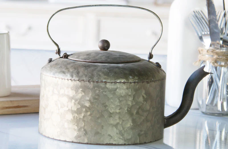 Decorative Galvanized Teapot