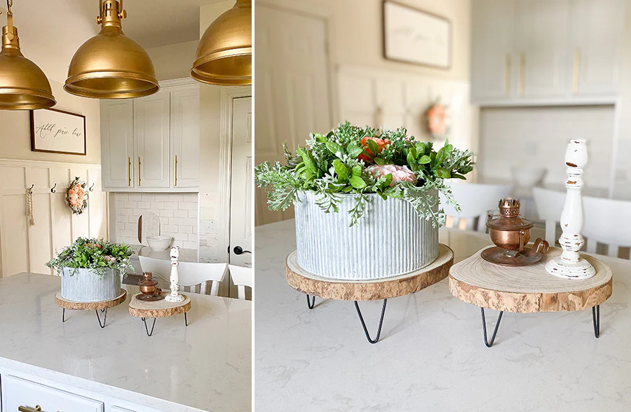 Paulownia Wood Pedestals, Set of 2 Sizes