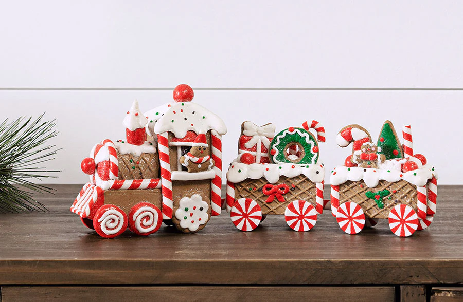 Festive Gingerbread Train