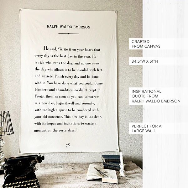 51 Inch Ralph Waldo Emerson Hanging Wall Decor