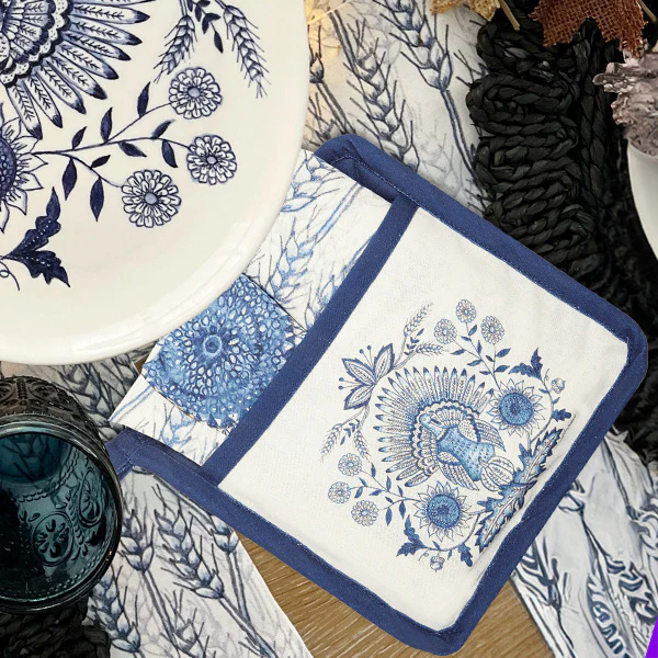 Turkey Potholder Set | Blue Harvest