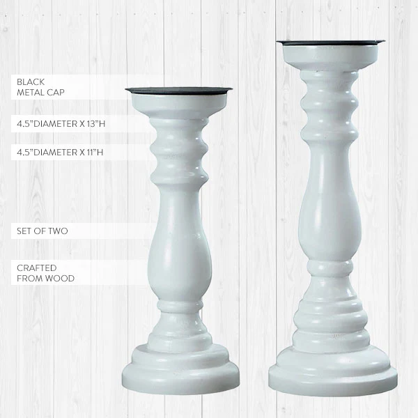 French Farmhouse Candle Holders, Set of 2