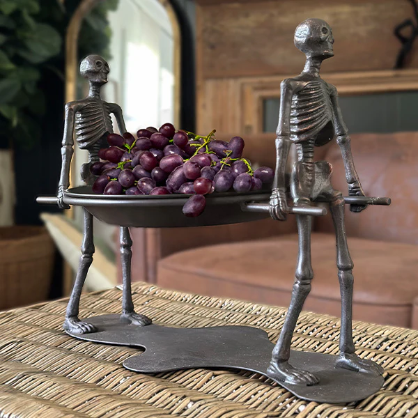 Cast Iron Skeleton Serving Bowl