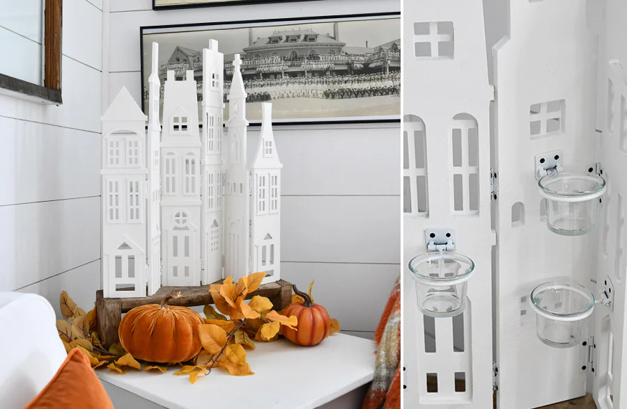 Winter Cityscape Candle Holder