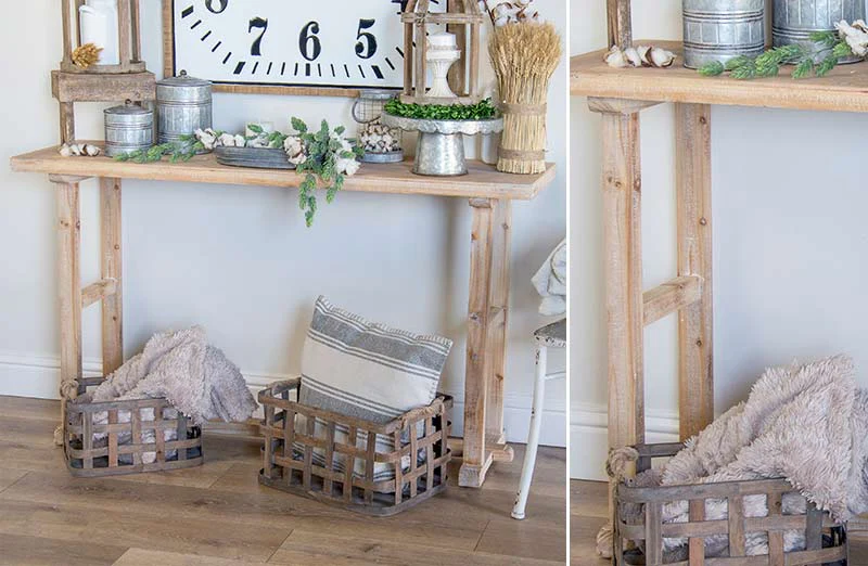 Natural Wood Buffet Table