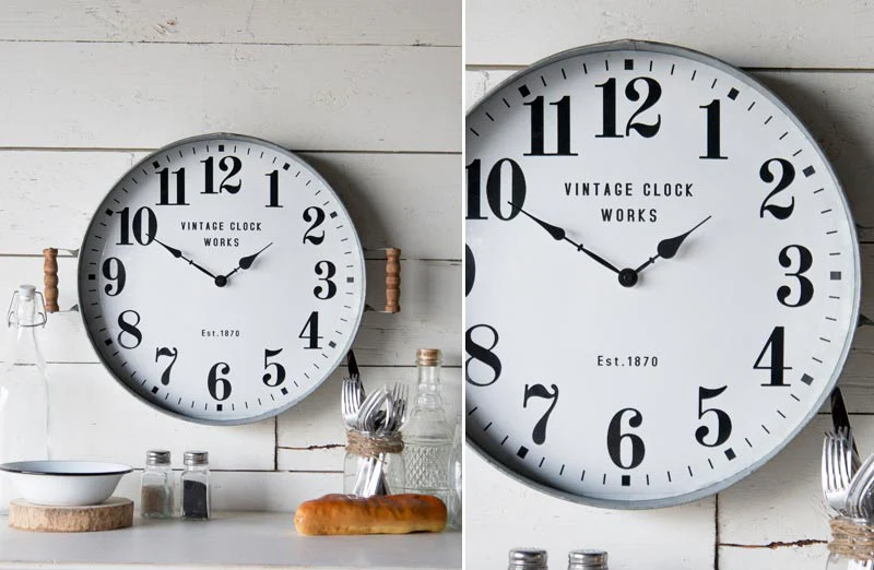 Chippy Enamel Tray Wall Clock