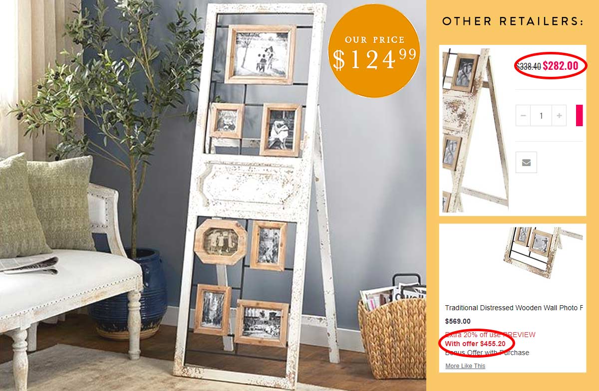 *HUGE* Door Panel Easel Photo Frame Display