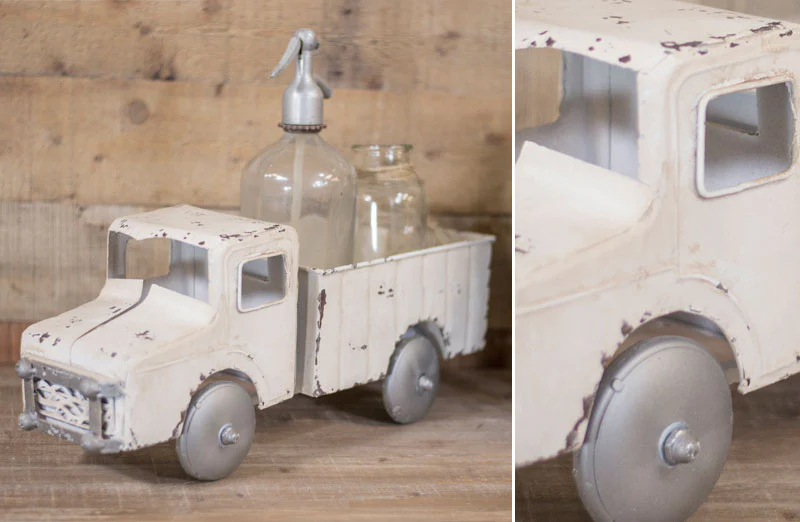 Vintage White Truck Planter