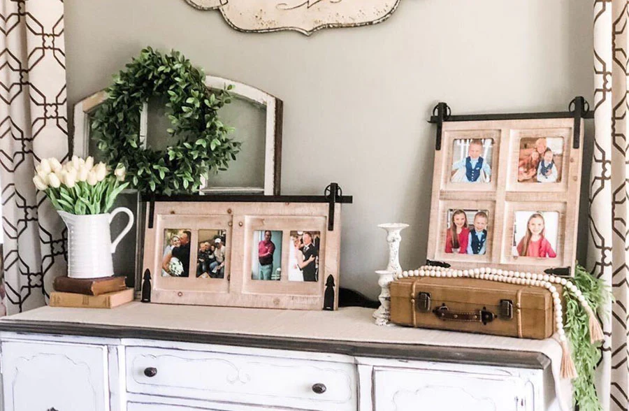 Hanging Barndoor Photo Frames, Pick Your Style