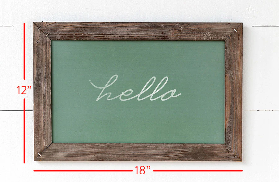 Green Horizontal Hanging Chalkboard, Set of 2