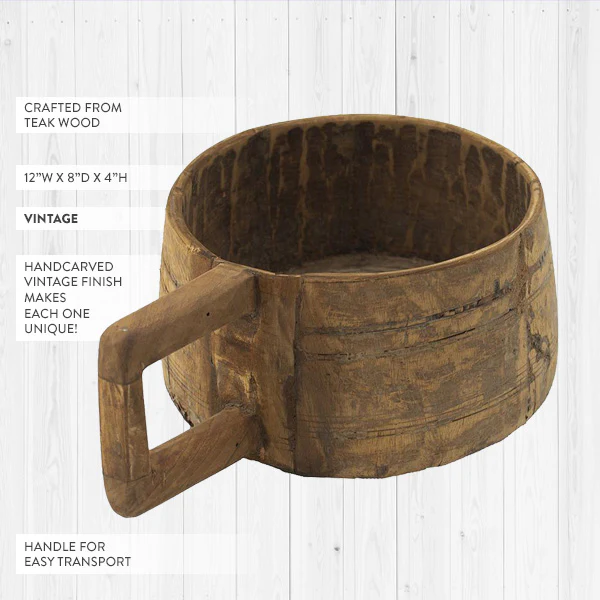 Vintage Teak Wood Bowl