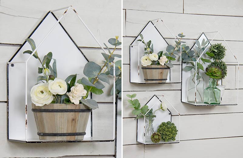 Enamel Home Shelves  Set of 3