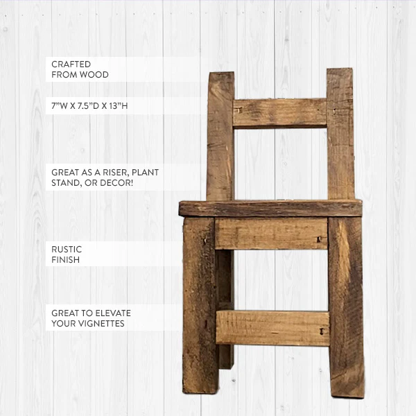 Wooden Chair Display Riser