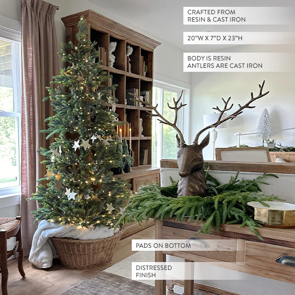 Majestic Deer Head Sculpture