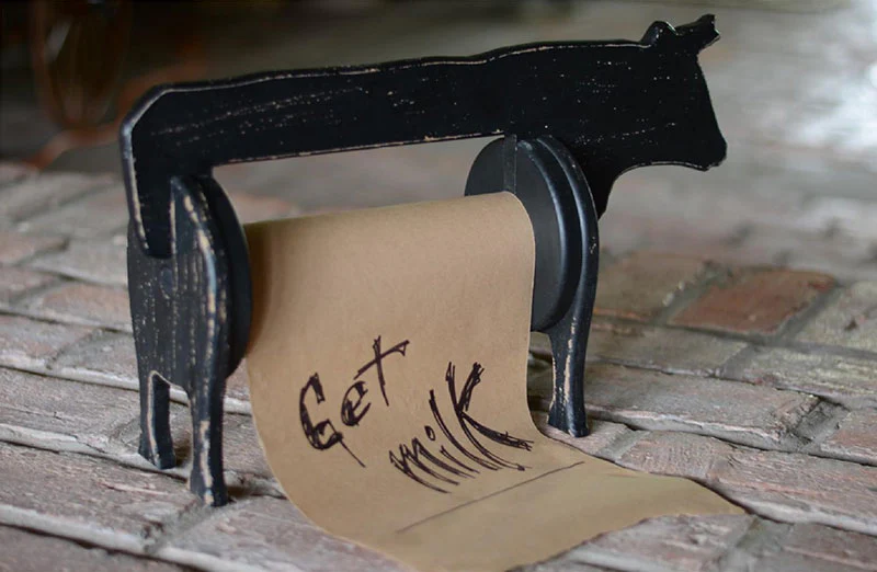 *HUGE* Cow Note Holder With Paper