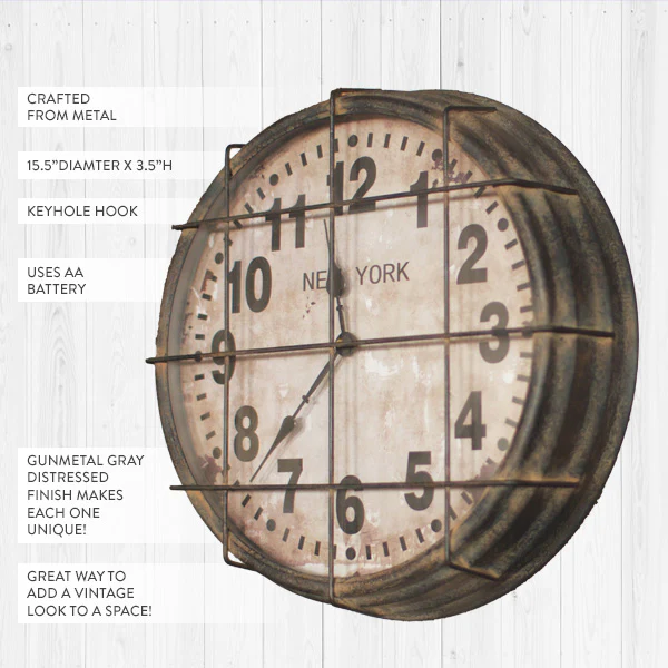 Vintage Inspired Subway Clock