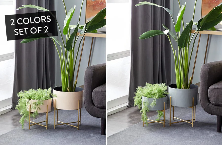 Enamel Standing Planter/Risers, Pick Your Color