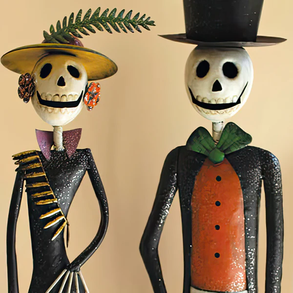 34 Inch Day of the Dead Halloween Couple, Set of 2