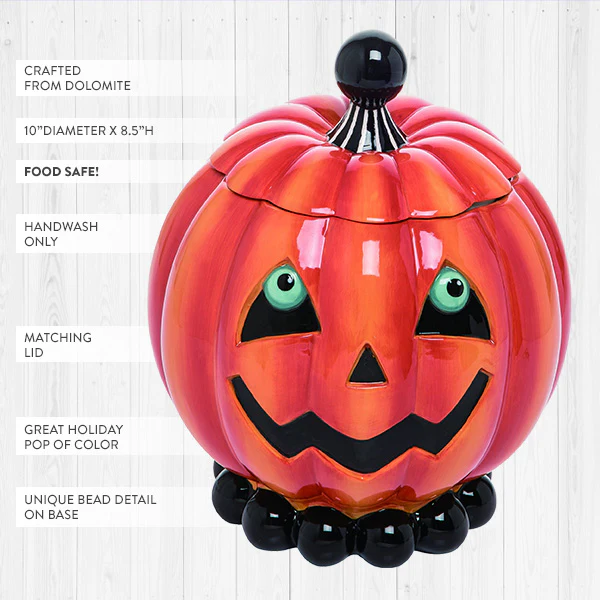 Halloween Carnival Pumpkin Cookie Jar