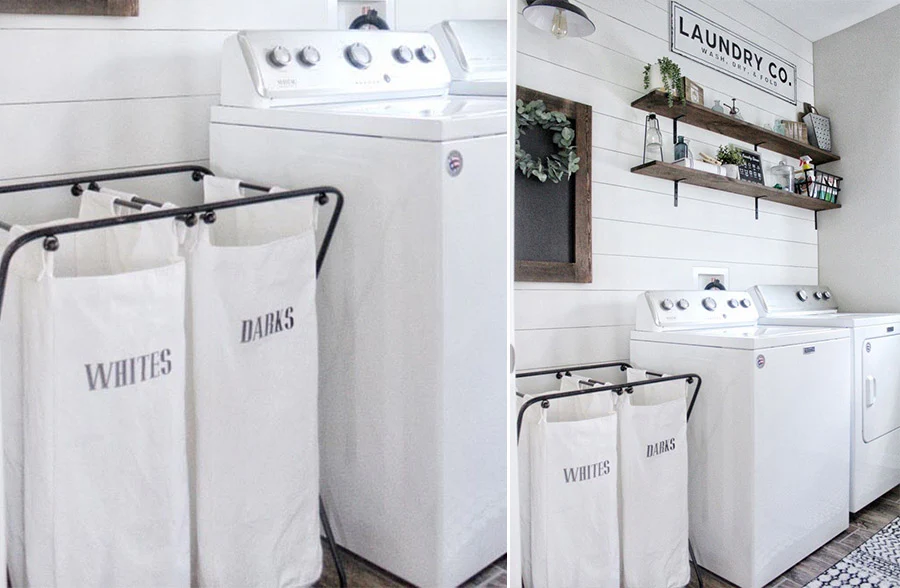 Lights and Darks Double Bag Laundry Cart