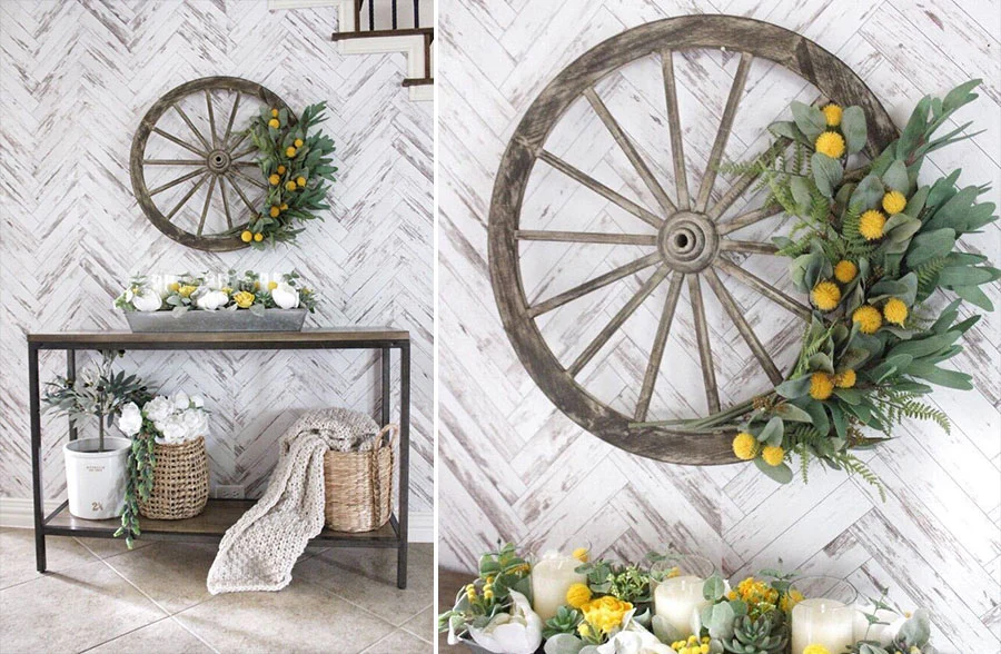 Oversized Decorative Wagon Wheel