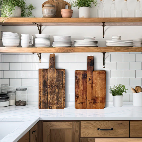 Whiskey and Wine Barrel Charcuterie Board, Pick Your Style