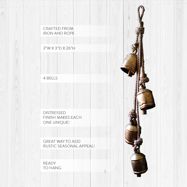 Rustic Hanging Bells Decor