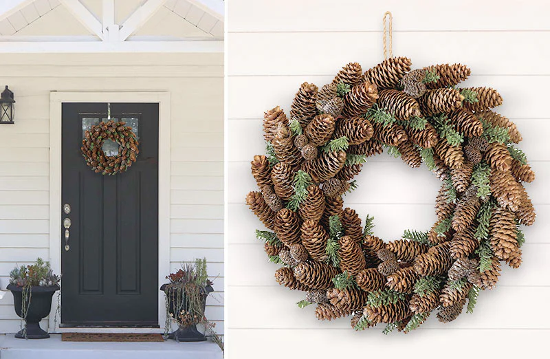 Pinecones and Greeens Wreath