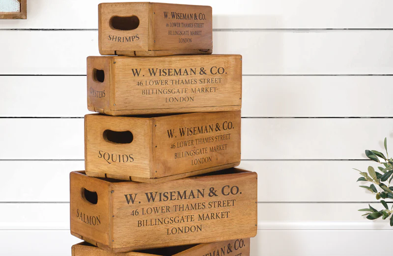 Vintage Market Crates  Set of 5