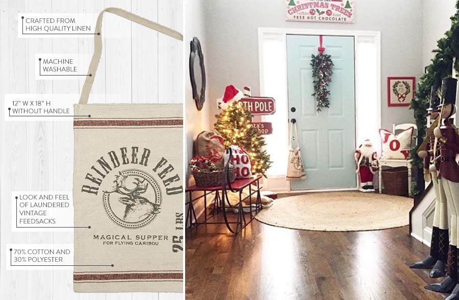 Hanging Reindeer Feedsack