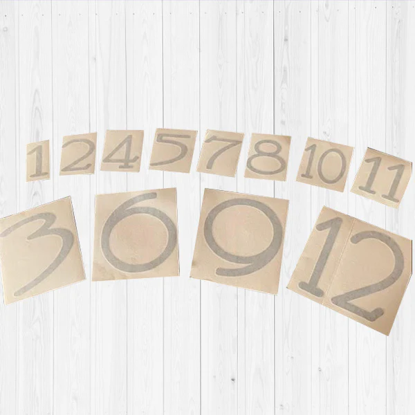 Planter Clock Number Decals