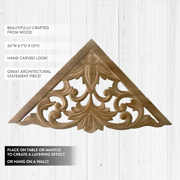 Architectural Salvage Natural Wooden Wall Gable