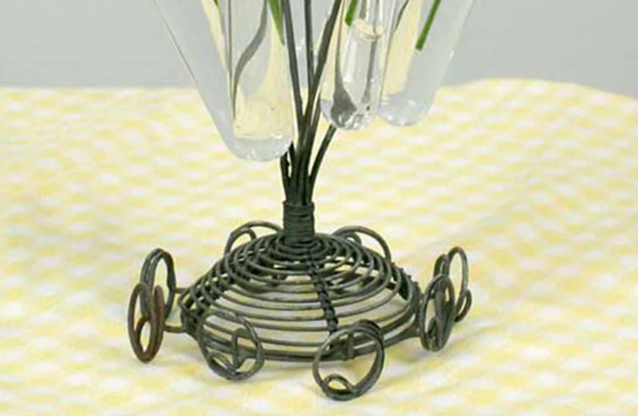 Glass Test Tube Flower Vase, Set of 2