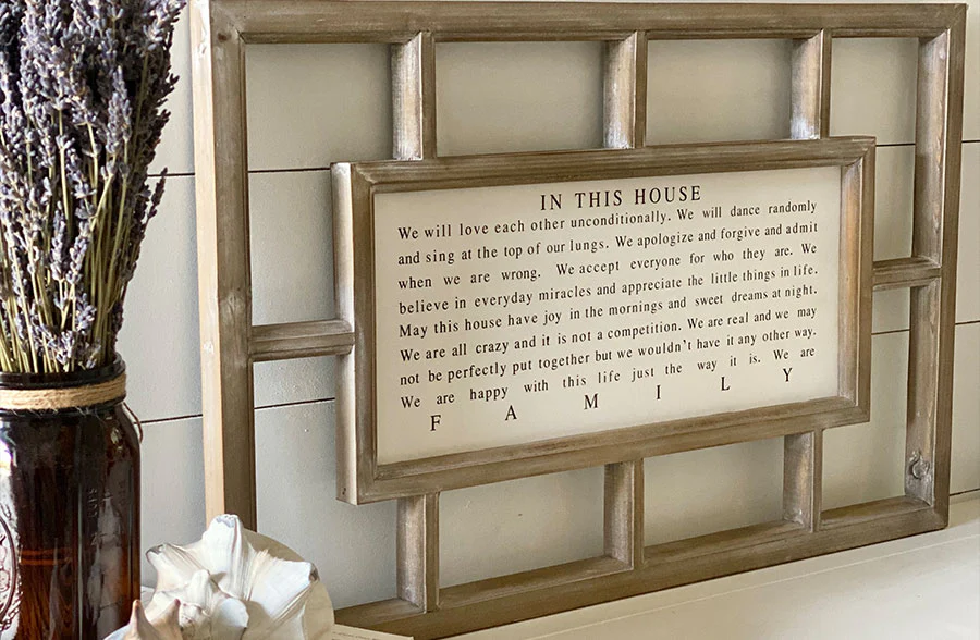 In This House Wooden Wall Decor