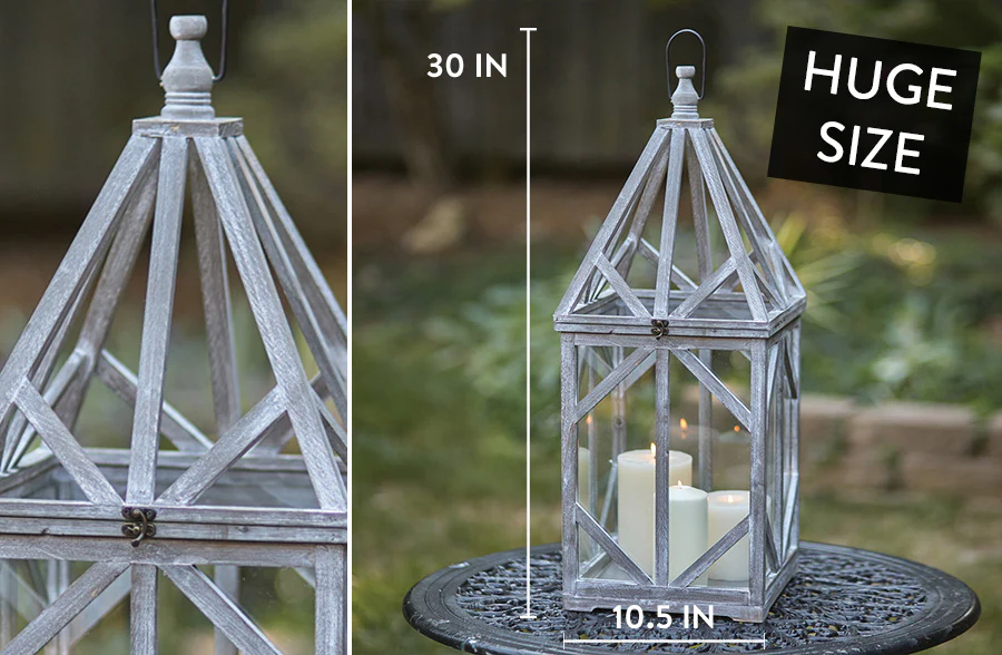 HUGE 30 Inch Driftwood Lantern