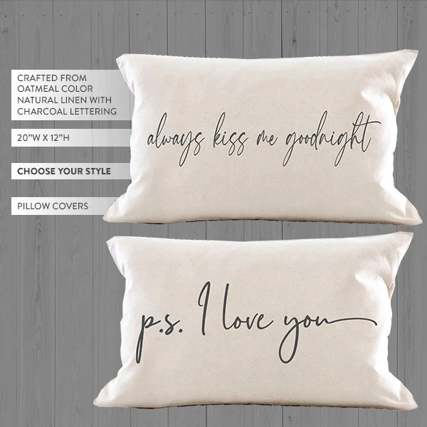 Natural Linen Pillow Covers, Pick Your Style