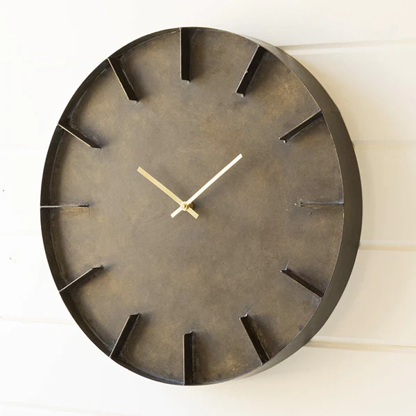 Black Metal Wall Clock
