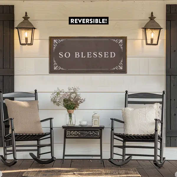 Reversible Wooden Spring Sign