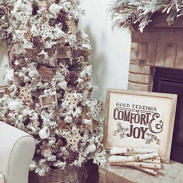 Comfort and Joy Wooden Sign