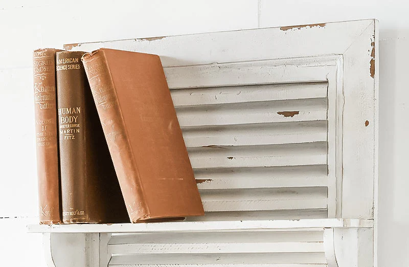 LARGE Distressed Shutter Shelf