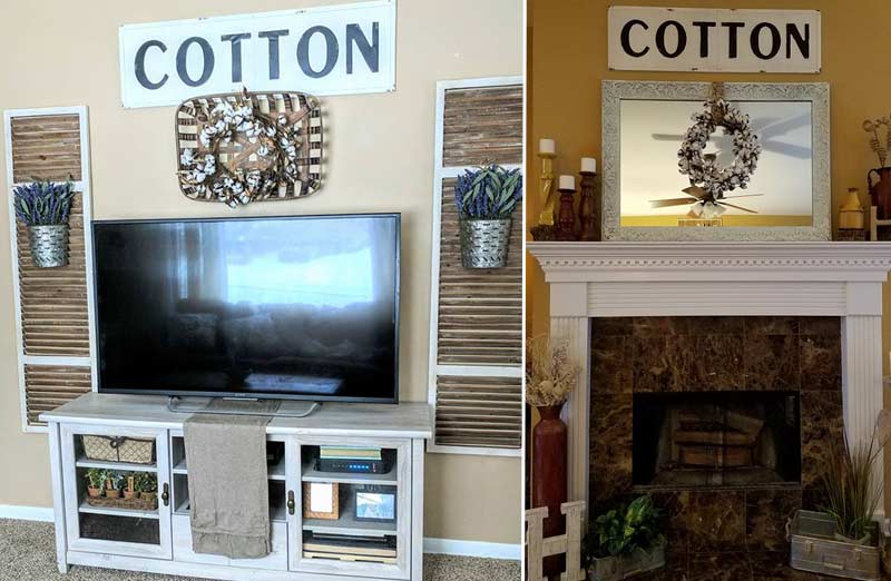 *HUUUGE* Embossed Metal Cotton Sign