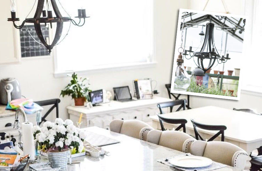 Wine Barrel Chandelier