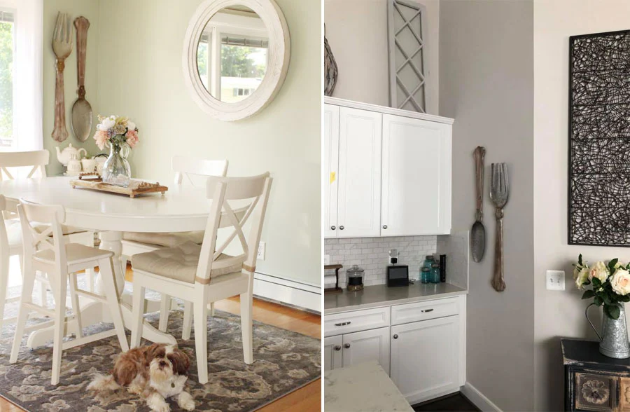 *HUGE* Metal and Wood Spoon and Fork Set